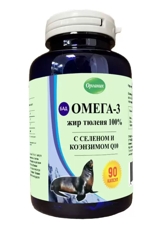 Омега-3 Жир тюленя 100% с селеном и коэнзимом Q10